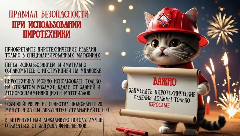 Правила безопасности от МЧС при использовании пиротехники